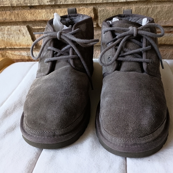 UGG NEUMEL BOOT CHARCOAL GREY SUEDE WOOL LINED CHUKKA SHOE MEN US 11 main image 7